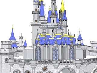 欧式城堡建筑su模型
