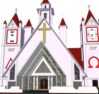 法式教堂su模型