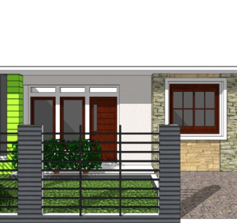 现代独栋别墅外观su模型