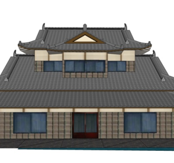 中式古建宫殿su模型