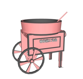 现代棉花糖制作机su模型