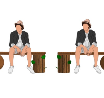 现代实木公用椅su模型