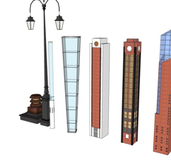 欧式路灯su模型
