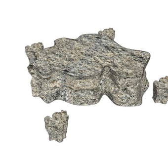 自然风石材休闲桌椅su模型