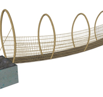 现代吊桥su模型