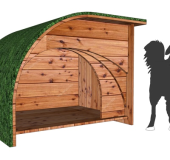 现代实木狗窝su模型