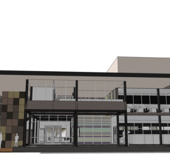 现代办公楼外观su模型