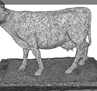 现代奶牛雕塑su模型