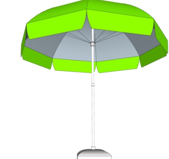 现代遮阳伞su模型