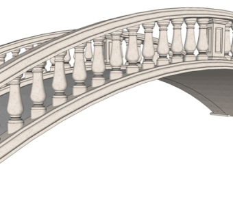 现代石拱桥su模型