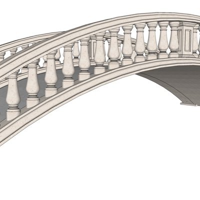 现代石拱桥su模型