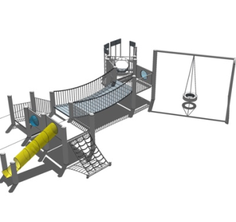现代滑梯su模型