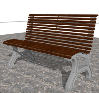 现代实木公用椅su模型