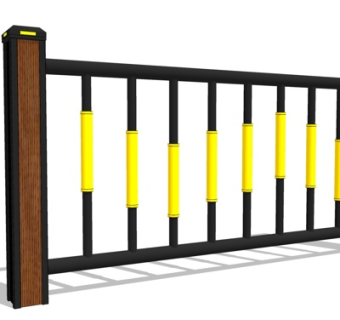 现代金属护栏su模型