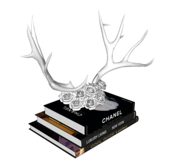 北欧书籍鹿角摆件su模型