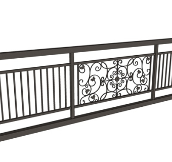 欧式金属护栏su模型