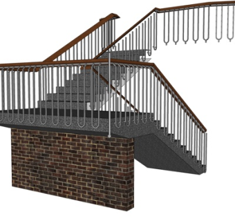 现代楼梯su模型