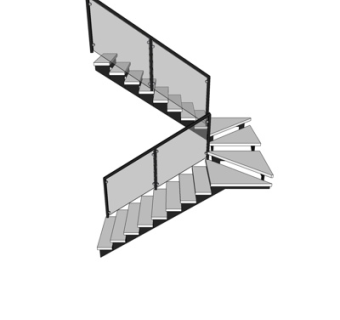 现代楼梯su模型