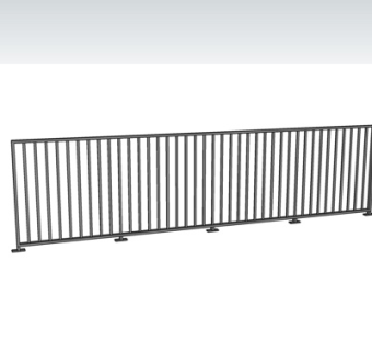 现代金属护栏su模型