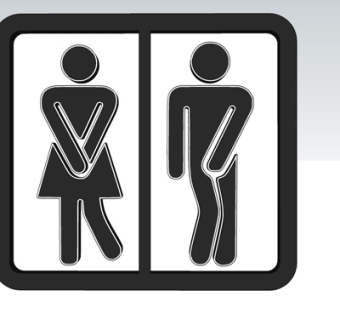 现代卫生间性别标识牌su模型