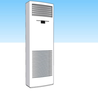 现代柜式空调su模型