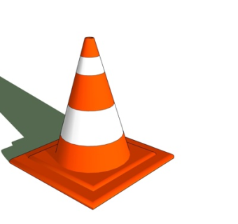 现代交通路锥su模型