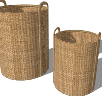 现代编织篮子su模型