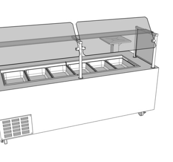 现代货架展柜su模型