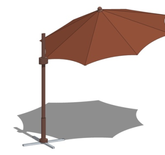 现代遮阳扇su模型