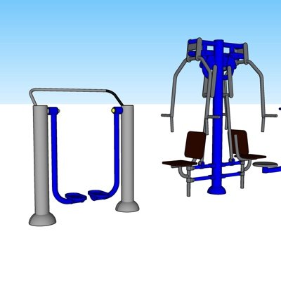 现代健身设备su模型
