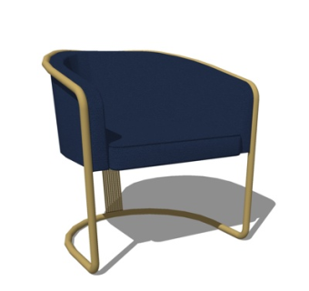 现代金属单椅su模型