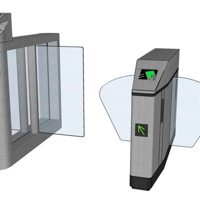 现代刷卡闸门su模型