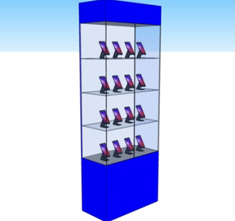现代手机展柜su模型