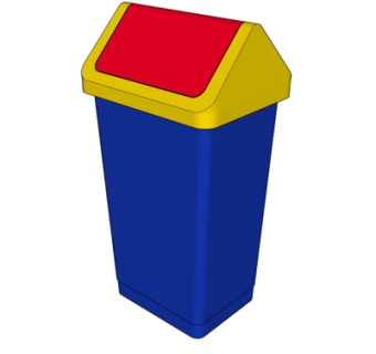 现代塑料垃圾桶su模型