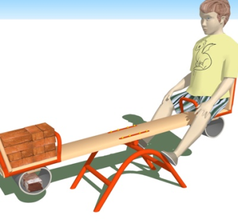 现代跷跷板su模型