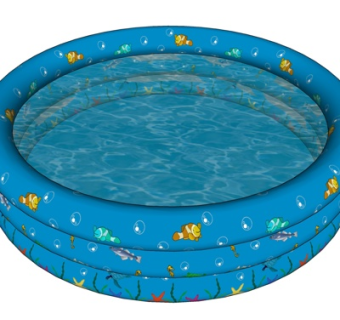 现代儿童泳池su模型