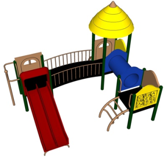 现代儿童滑梯su模型