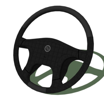 现代汽车方向盘su模型