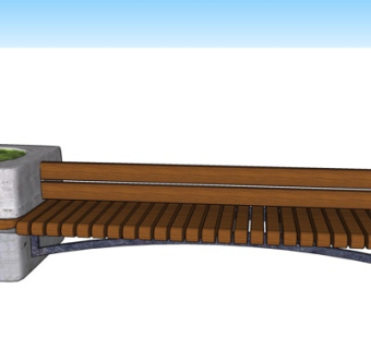 现代实木公用椅su模型