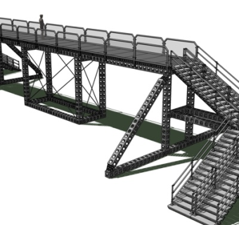 现代人行天桥su模型