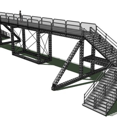 现代人行天桥su模型