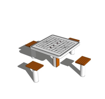 现代象棋桌su模型