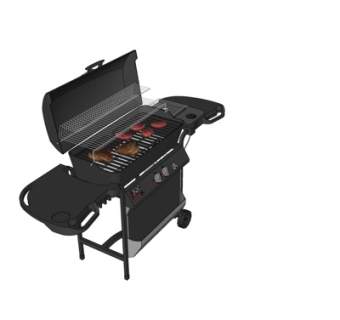 现代金属烤架su模型