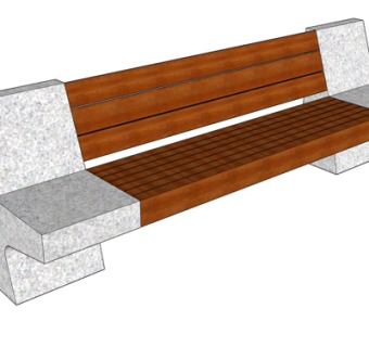 现代公用椅su模型