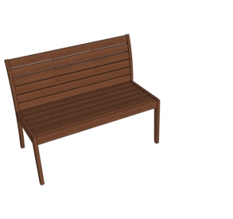 现代实木公用椅su模型