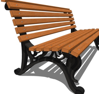 现代实木公用椅su模型