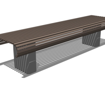 现代实木公用椅su模型