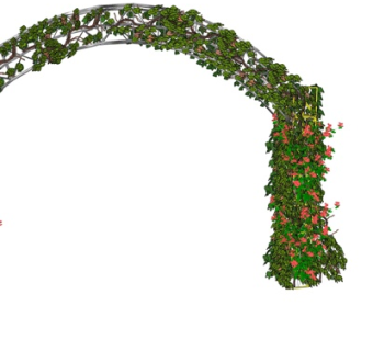 现代植物门婚礼美陈su模型