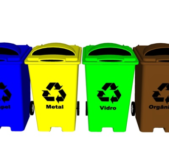 现代塑料垃圾桶su模型