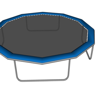 现代蹦蹦床su模型